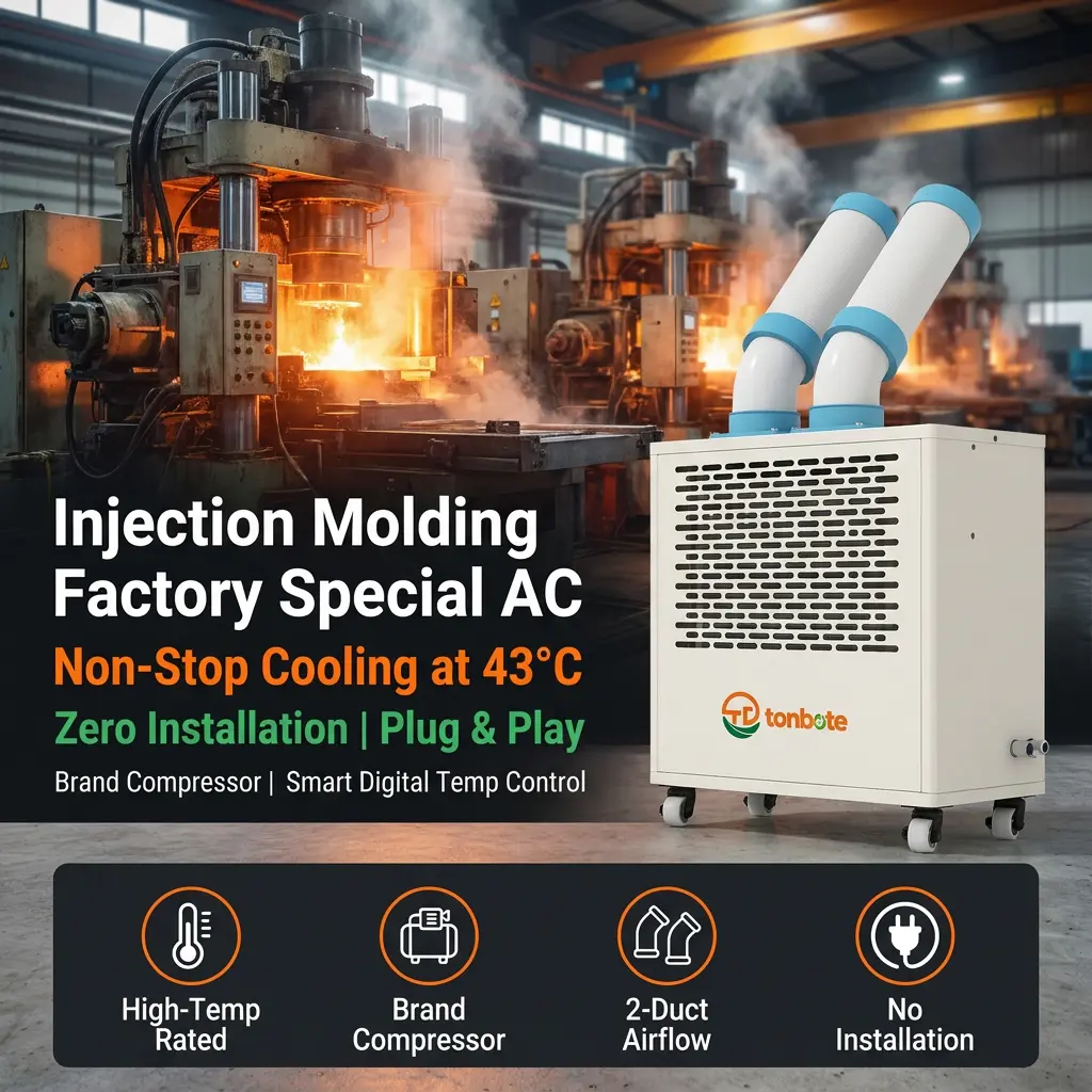 Kustom Low Profile Putih Dual Cooling Duct Plug Play Movable Spot Cooler Portable Industrial AC Kanthi Pawon Komersial Kustom Low Profile Putih Dual Cooling Duct Plug Play Movable Spot Cooler Portable Industrial AC Kanthi Pawon Komersial