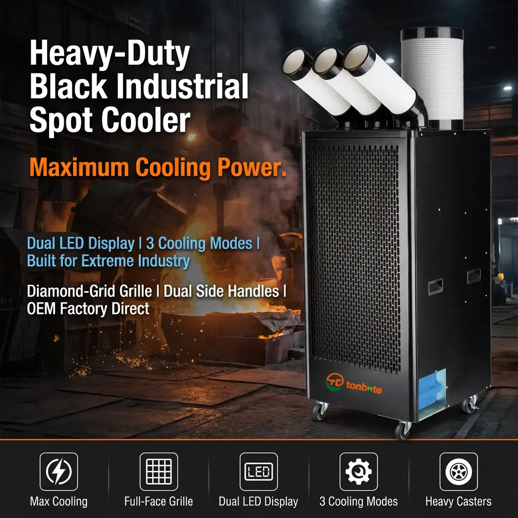 Pendingin Spot Industri Portabel Premium 1200m3h Aliran Udara Tinggi 7m/s Jarak Jauh 3 Menit Kontrol Cerdas LCD Keren Cepet Pendingin Spot Industri Portabel Premium 1200m3h Aliran Udara Tinggi 7m/s Jarak Jauh 3 Menit Kontrol Cerdas LCD Keren Cepet